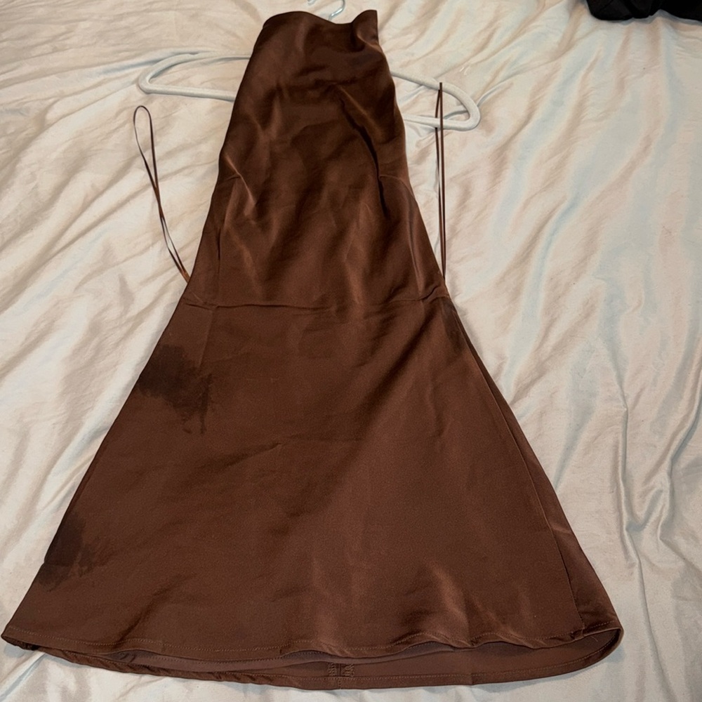 Charcoal US size 6 Chocolate Open back Mini dress
